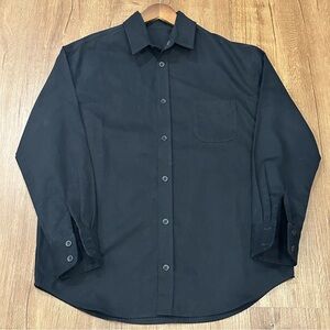 The Elder Statesman Black Cotton Button Down Shirt Oversized Men’s Medium